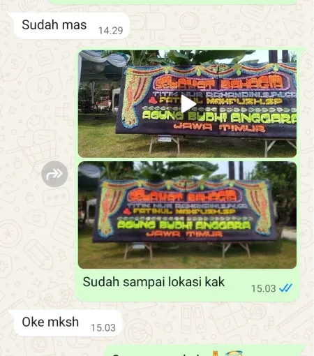Pengiriman Papan Bunga Kuningan